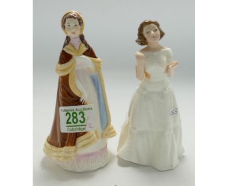 Royal Worcester small lady figure Evening Engagements: together with Royal Doulton collectors Club figure Welcome(2) 