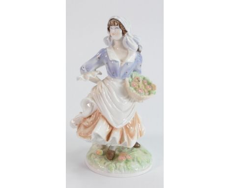 Royal Worcester Old Country  Ways figure: Rosie Picking Apples, limited Edition 