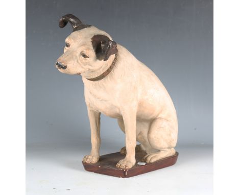 A 20th century composition model of the HMV dog 'Nipper', height 37cm (faults).Buyer’s Premium 29.4% (including VAT @ 20%) of