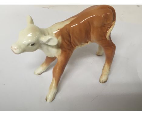 A rare large size Beswick model of Hereford bull calf no obvious damage height 11cm- NO RESERVE