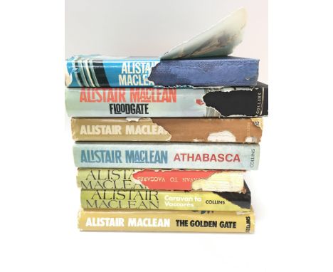 A collection of Alistair Maclean books mostly first edition including Caravan to Vaccares, The Golden Gate, Athabasca etc. In