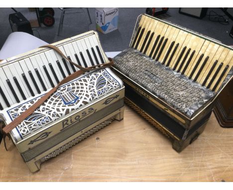 Two accordions comprising a Hohner Tango IV example and one Riosa. Shipping category D.