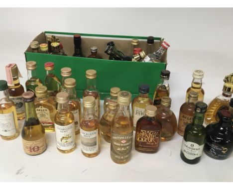 A collection of miniature bottles 50ml of Scotch Whisky and other miniatures (a lot)- NO RESERVE