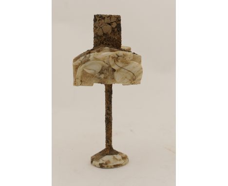 Chinese white jade carved sword mount, possibly Western Han Dynasty (206BC - 8AD), carved with mythical beasts and with a met