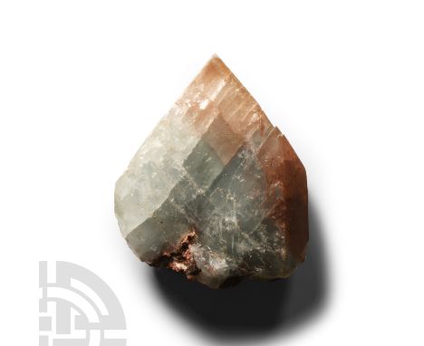 Comprising light blue tabular crystals forming an almost perfect triangle.  117 grams, 66 mm (2 5/8 in.).From Nchanga, Zambia