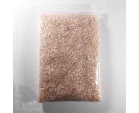 The grains ranging in size, in light pink colour.  4.3 kg total, 1-16 mm (1/8 - 5/8 in.).From Huanuco, Peru. Ex Mineral Impor