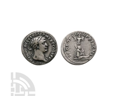 103-111 A.D. Obv: IMP TRAIANO AVG GER DAC PM TRP COS V P P, laureate, draped and cuirassed bust right. Rev: SPQR OPTIMO PRINC