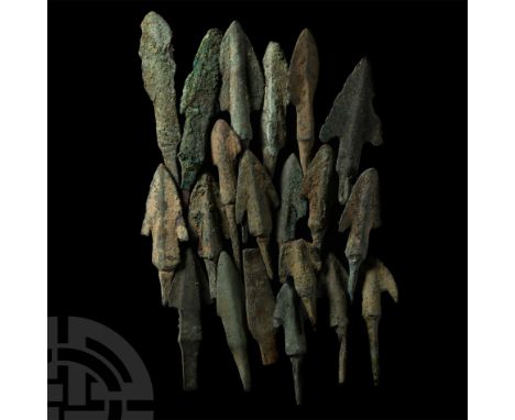10th-9th century B.C. Comprising mainly tanged arrowheads, the most of them having large elongated triangular blades and rais