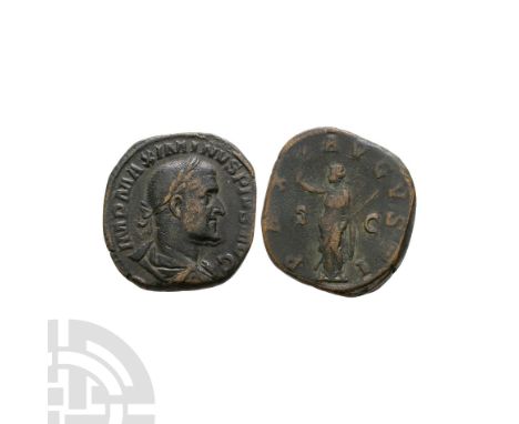 235 A.D. Rome mint. Obv: IMP MAXIMINVS PIVS AVG, laureate, draped, and cuirassed bust right, seen from behind. Rev: PAX AVGVS