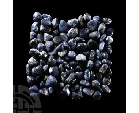 All irregular and ranging from light to dark blue colour.  248 grams total, 13-20 mm (1/2 - 3/4 in.).Ex Mineral Imports, Lond
