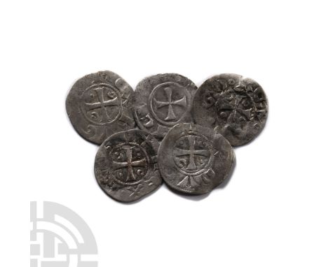 13th century A.D. Group comprising: mixed issues from Tripoli mint.  2.48 grams total. .Property of a North London, UK, gentl