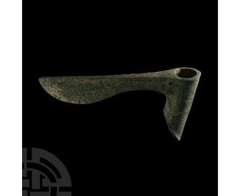 2nd millennium B.C. With plain cylindrical socket and staff, off-set at the base, of simple undecorated shape with a long len