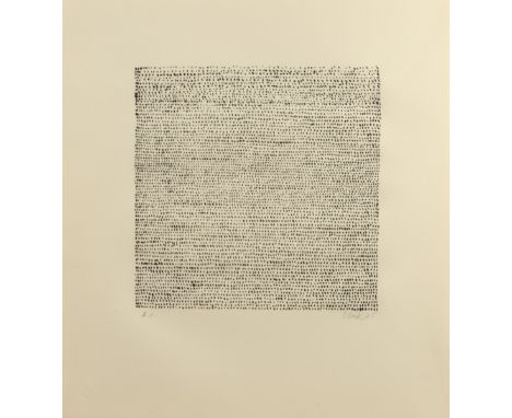 Günther Uecker (1930 Wendorf) (F)Ohne Titel, aus: Fünf Bildhauer für Hallador Laxness, Lithografie auf Velin, 38 cm x 35 cm B