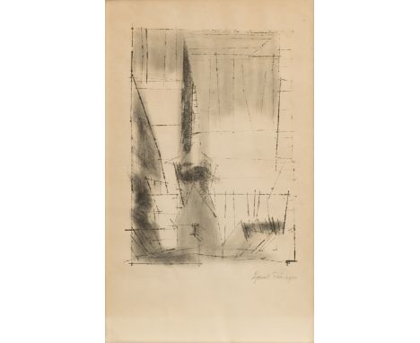 Lyonel Feininger (1871 New York - 1956 ebenda)'Gelmeroda', Lithografie auf Bütten, 30 cm x 21 cm Plattenmaß, 48 cm x 27 cm Bl