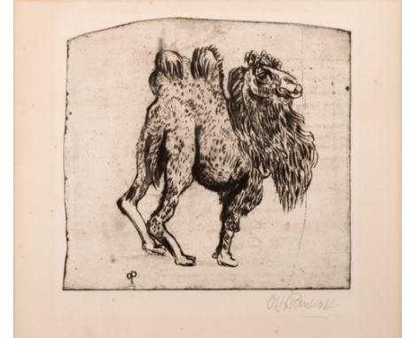 Otto Pankok (1893 Mülheim/Ruhr - 1966 Wesel)Kamel, Radierung auf Papier, 40 cm x 46 cm Blattmaß, signiert, aus einer Auflage 