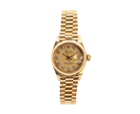 Rolex Lady-Datejust1983, Automatik, Individual-Nr. 7630335 | Ref.-Nr. 6917/8, Gehäuse 750 Gelbgold, punziert, Datumsanzeige, 