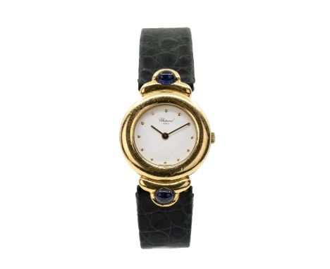 Chopard Vintage DamenuhrQuartz, Gehäuse-Nr. 13/5878-23 | Ref.-Nr. 445933 899, Gehäuse 750 Gelbgold, punziert, 2 Saphircabocho