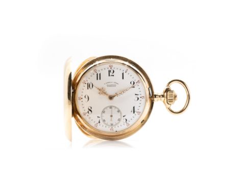 A. Lange &amp; Söhne SavonetteEnde 19. Jh., Handaufzug, Gehäuse 750 Gelbgold, punziert, Zwischendeckel 750 Gelbgold, punziert