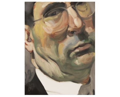 Johannes Grützke (1937 Berlin - 2017 ebenda) (F)Selbstbildnis, Öl auf Leinwand, 40 cm x 30 cm Leinwandmaß, monogrammiert, 87 
