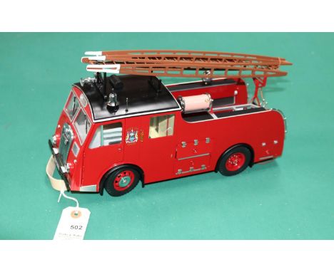 An impressive 1:18 scale Original Classics Dennis F8 Ladder Escape Fire Engine. In red 'City of Leeds' livery, complete with 