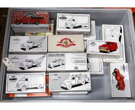 20 First Gear American Trucks. 1949 Chevrolet 1-ton Panel Va, Stroh's Beer, 1952 GMC Insulated Van, Sheetz. 2x 1957 Internati