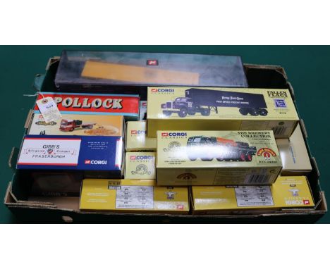 12 Corgi haulage lorries, Building Britain, Blue Circle Cement Foden 521 Cloud Tipper, London Brick Company Leyland 8 wheel p