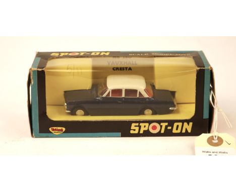 SPOT-ON by Tri-ang No.280. Vauxhall Cresta. In dark blue with white roof with red interior. Boxed, minor wear for age and typ