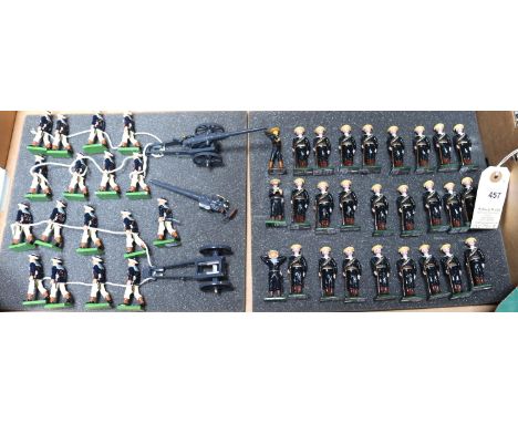 Britains etc Naval soldiers. Victorian to modern day. Examples include 40 Royal Marines, mixed vintage, some marching, some t