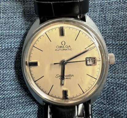 VINTAGE &amp; RARE OMEGA GENTS SEAMASTER COSMIC AUTOMATIC WRIST WATCH, DATED 1969, RECENTLY SERVICED &amp; CLEANED, IN GOOD W