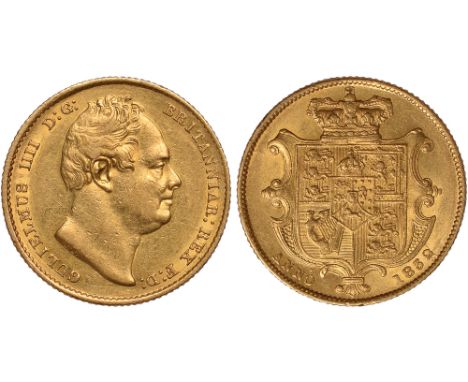 G British Coins, William IV, sovereign, 1832, bare head r., rev. crowned shield of arms (S.3829B), good very fine or better