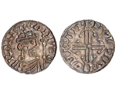 British Coins, Edward the Confessor, penny, hammer cross type (1059-1062), Northampton, Wulfnoth, crowned bust r. with sceptr