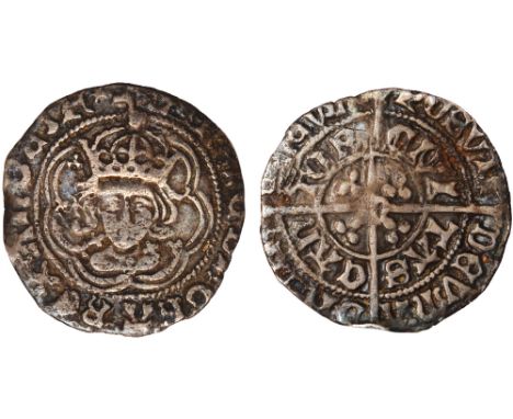 British Coins, Henry VII (1485-1509), halfgroat, class IIb/IIa mule, Canterbury, Archbishop Morton, no mm., crowned bust faci