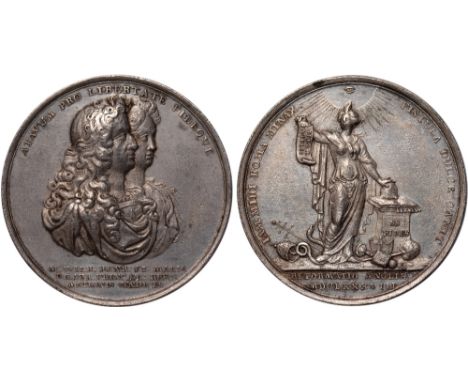 British Commemorative Medals, William and Mary, Invitation to Head the Protestant Party, Dutch silver medal, 1688, perhaps by