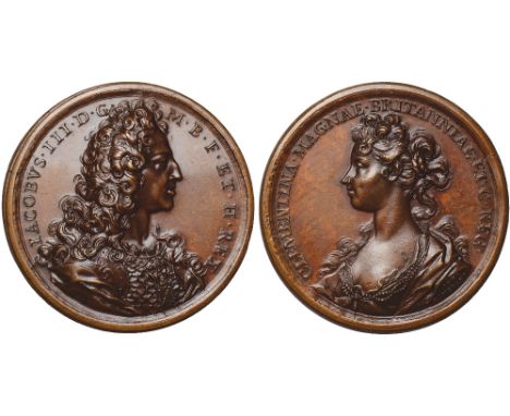 British Commemorative Medals, James III, the Elder Pretender, Proxy Marriage to Princess Maria Clementina Sobieski, copper me