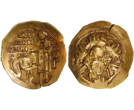 Ancient Coins, Andronicus II Palaeologus (1282-1328), hyperpyron, Constantinople (1282-1294), half-length figure of the Theot