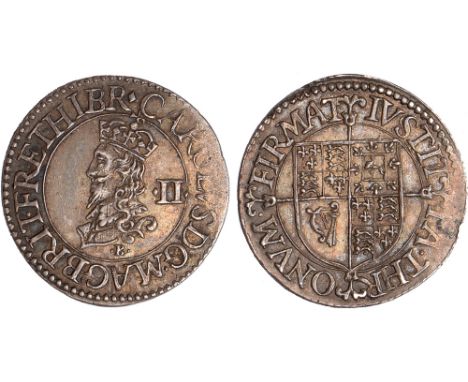 British Coins, Charles I, Briot’s first milled issue (1631-1632), halfgroat, crowned bust l. with B below, mark of value behi