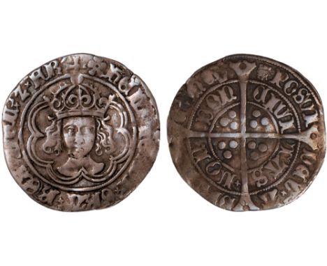 British Coins, Henry VII, groat, class IIIc, London, mm. pansy/crowned leopard’s head (1498), crowned bust facing within tres