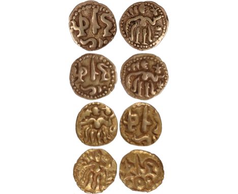 Foreign Coins and Medals, Sri Lanka (Ceylon), anonymous, gold kahavanu, 10th-11th centuries, type II, king seated r., rosette