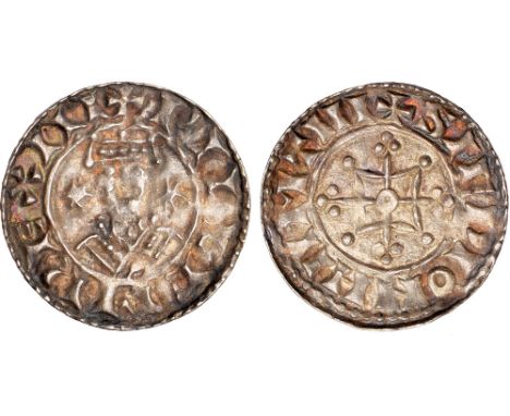 British Coins, William I (1066-1087), penny, two stars type (BMC V), Northampton, Saewine, crowned bust facing between two st