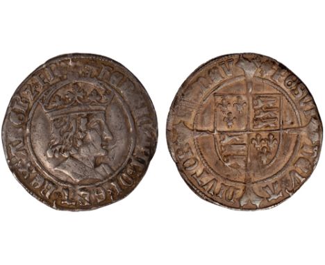 British Coins, Henry VII, groat, tentative profile issue, mm. cross-crosslet (1504-1505), crowned bust right, double band to 