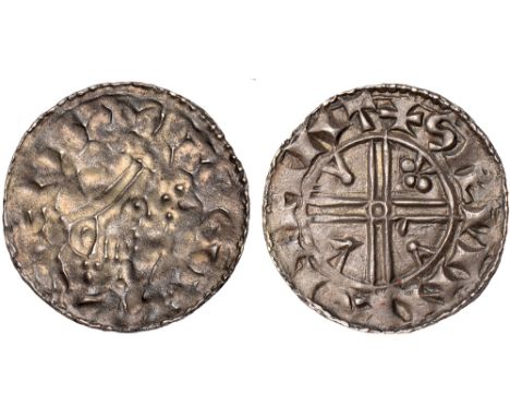 British Coins, Edward the Confessor, penny, pyramids type (1065-1066), Northampton, Saewine, crowned bust r. with sceptre, re