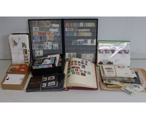 A stock-book &amp; contents of G B commemorative &amp; definitives, mint &amp; used; various packs of G B mint special issues