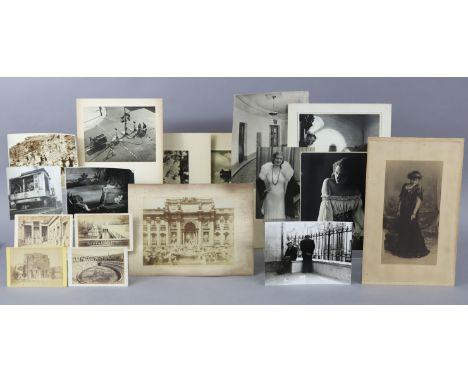 A collection of assorted vintage photographs – architecture, artwork, portrait studies, etc., 