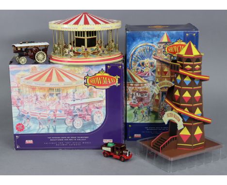 A Lledo Days Gone Showmans Collection scale model “Burrell Showman’s Steam Wagon And Cardboard Carousel-Anderton And Rowlands