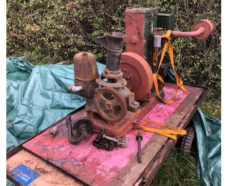 STATIONARY ENGINE MOUNTED ON WHEELED TRAILER. NO RESERVE. Please note that Cooper and Tanner have not carried out HPI or othe