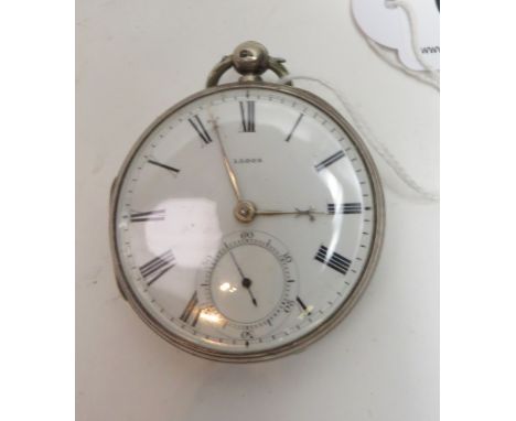 19th century silver hallmarked fusee pocket watch by Charles Sims, Watford