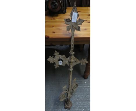 A 19th Century wrought iron weather vane, 109cms high