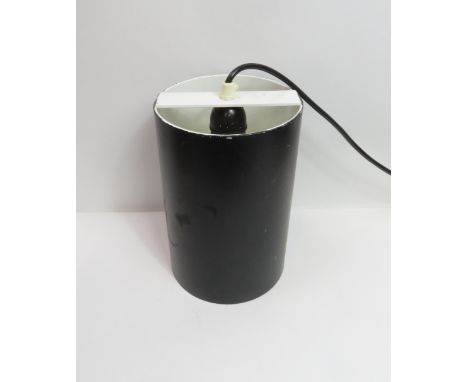 A mid century Danish black iron hanging light 