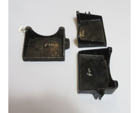 3 BRACKET PLATES MARKED AS A GUIDE 111&nbsp;TO FIT VINCENT MOTORCYCLES