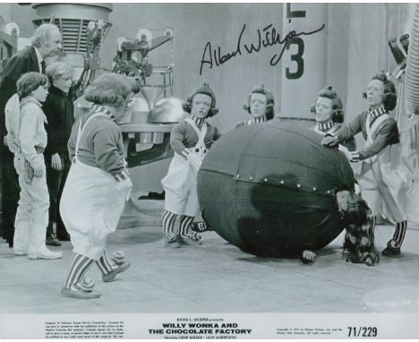 Albert Wilkinson signed 10x8inch black and white movie still from Willy Wonka and the chocolate factory. Good condition. All 